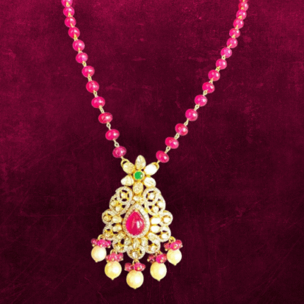 Diamond Polki Ruby Necklace