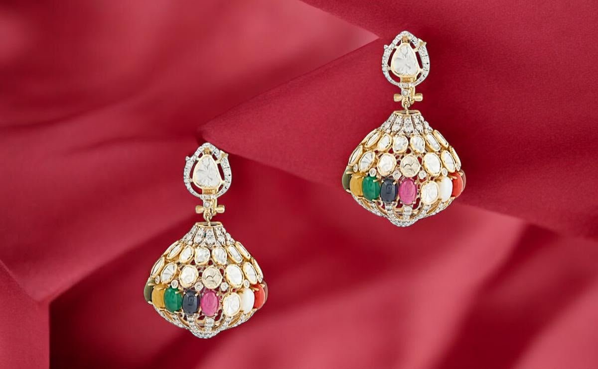 Open Setting Diamond Polki bridal jewellery Jaipur Taparia Jewels manufacturer